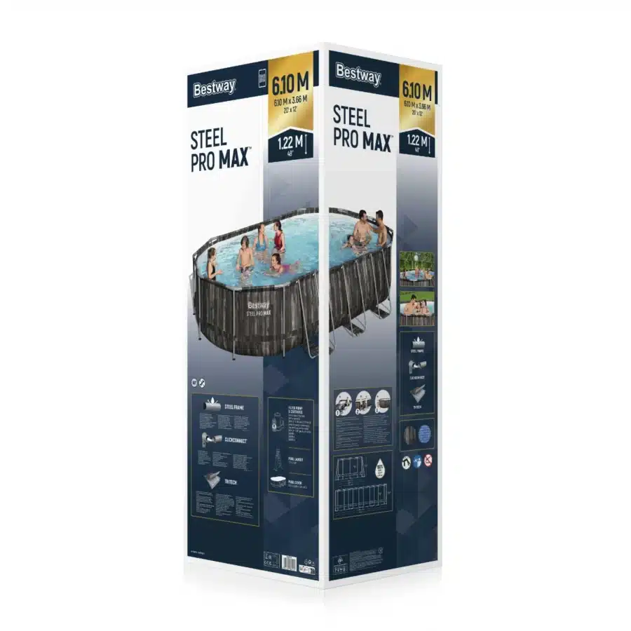⁦בריכה אובלית אולטרה (610X366X122) 5611R מבית BESTWAY⁩ – תמונה ⁦10⁩