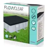 אריזת Bestway Flowclear לכיסוי לבריכה מלבנית עם תמונת בריכה מכוסה | yrz