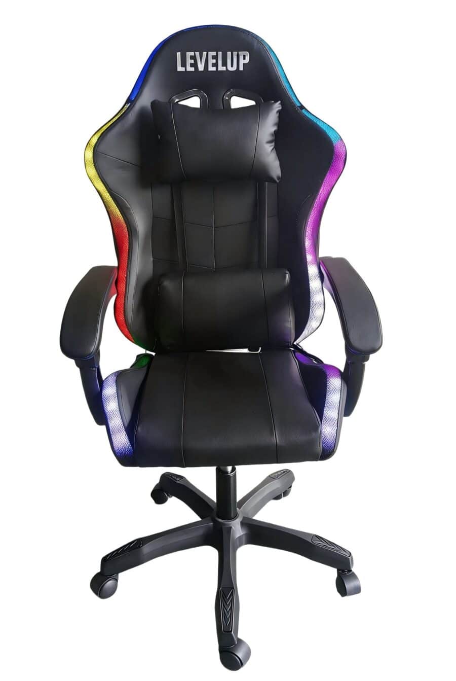 כיסא גיימינג בצבע שחור 7008RGBBLACK מבית LEVEL UP