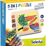 פאזל גזר מעץ 5 ב 1 עם 30 חלקים 17044 BELEDUC
