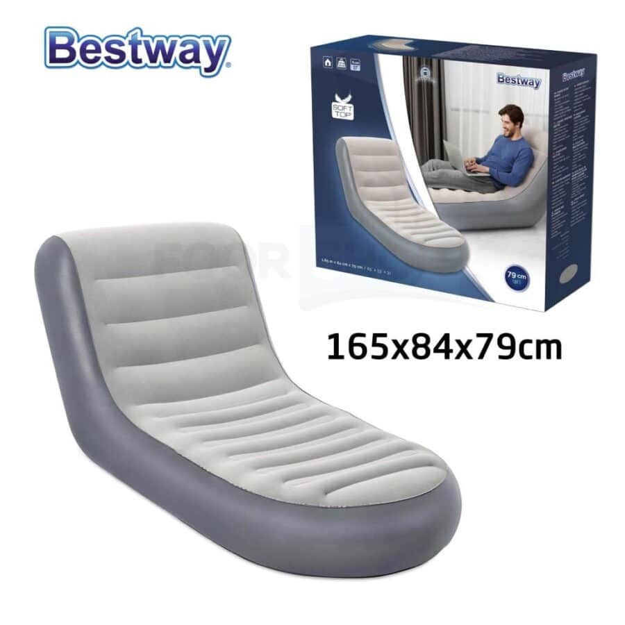 ⁦מיטת שיזוף מתנפחת אפורה 75064 מבית Bestway⁩ – תמונה ⁦3⁩