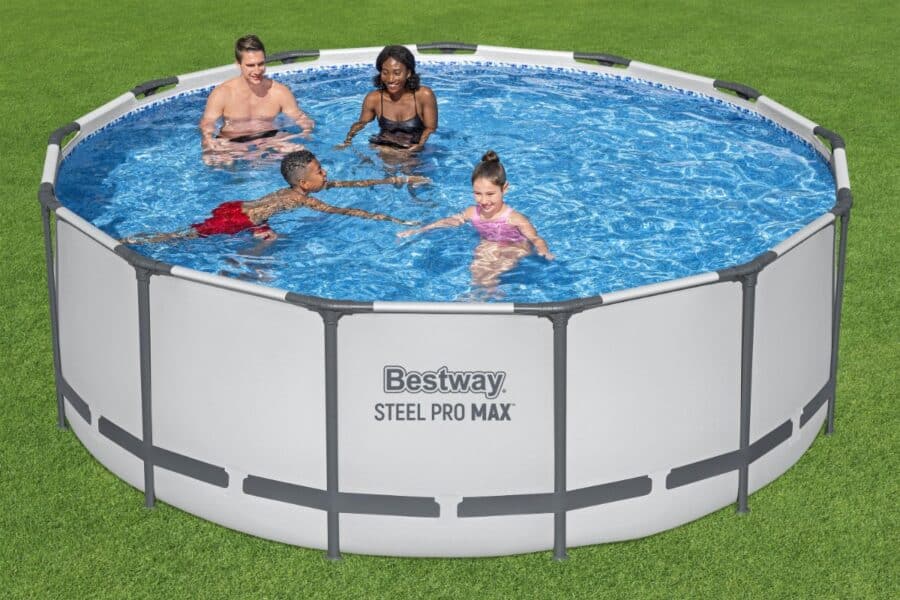 ⁦בריכת אולטרה עגולה אפורה MAX (457X122 סמ) 56438 מבית BESTWAY⁩ – תמונה ⁦3⁩